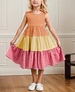 Girls Tiered Patchwork Dress Sewing Pattern - thumbnail 2