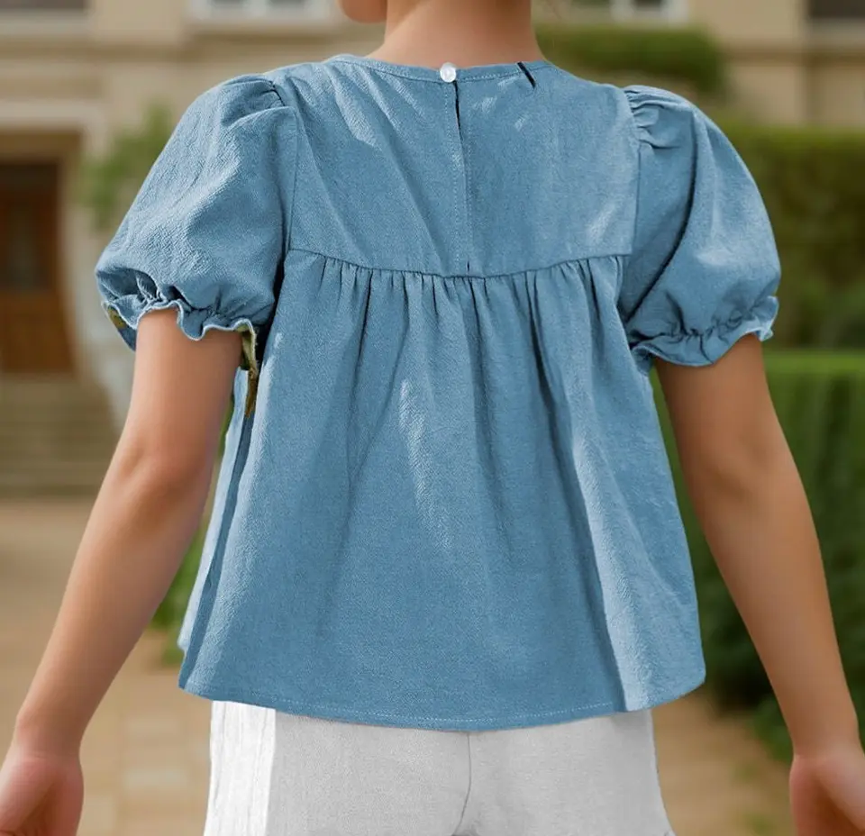 Girls Ruffle Hem Shorts Sewing Pattern 2