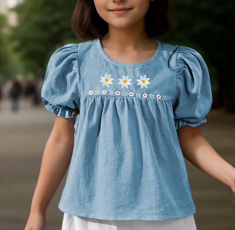 Girls Ruffle Hem Shorts Sewing Pattern 3