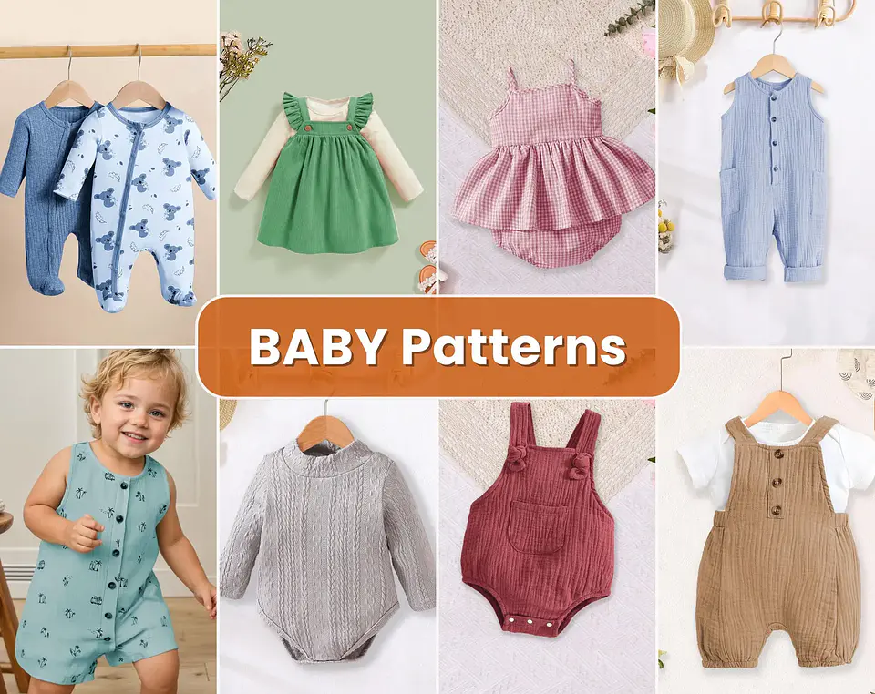 Kids Bundle, Overalls for Babies, Sewing Patterns 1