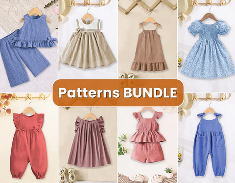 Kids Bundle, Overalls for Kids, Sewing Patterns for Kids PDF