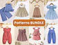 Kids Bundle, Overalls for Kids, Sewing Patterns for Kids PDF - thumbnail 1