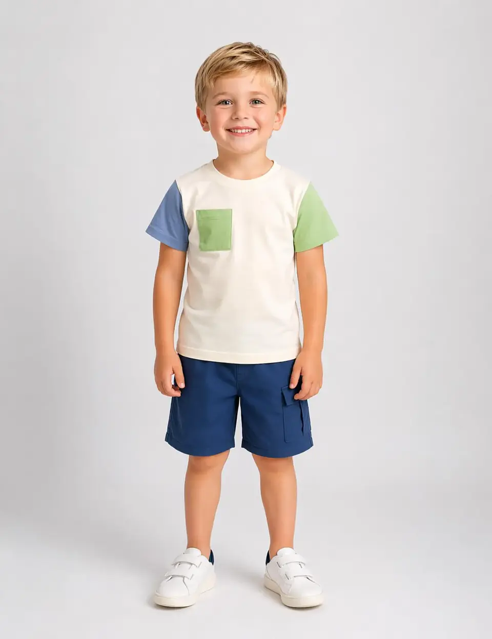 Kids T-Shirt & Cargo Shorts Sewing Pattern 2