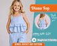 Girls Tiered Ruffle Top Sewing Pattern - thumbnail 1