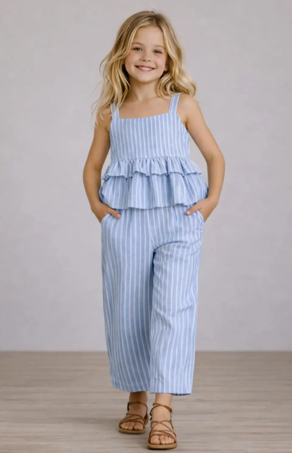 Girls Tiered Ruffle Top Sewing Pattern 2