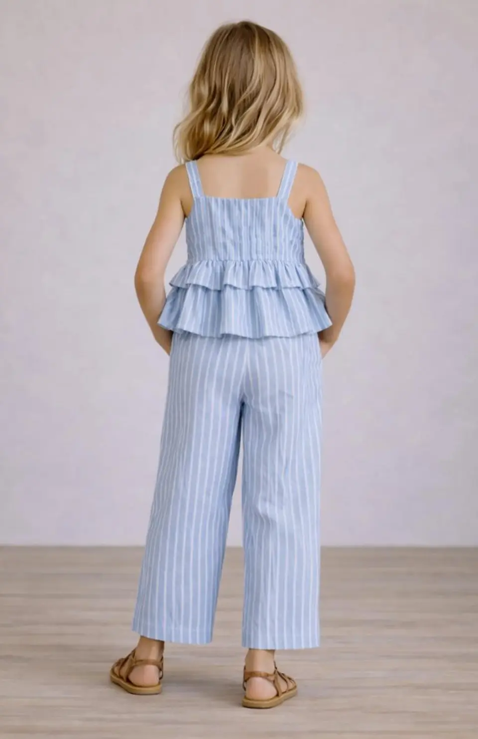 Girls Tiered Ruffle Top Sewing Pattern 3