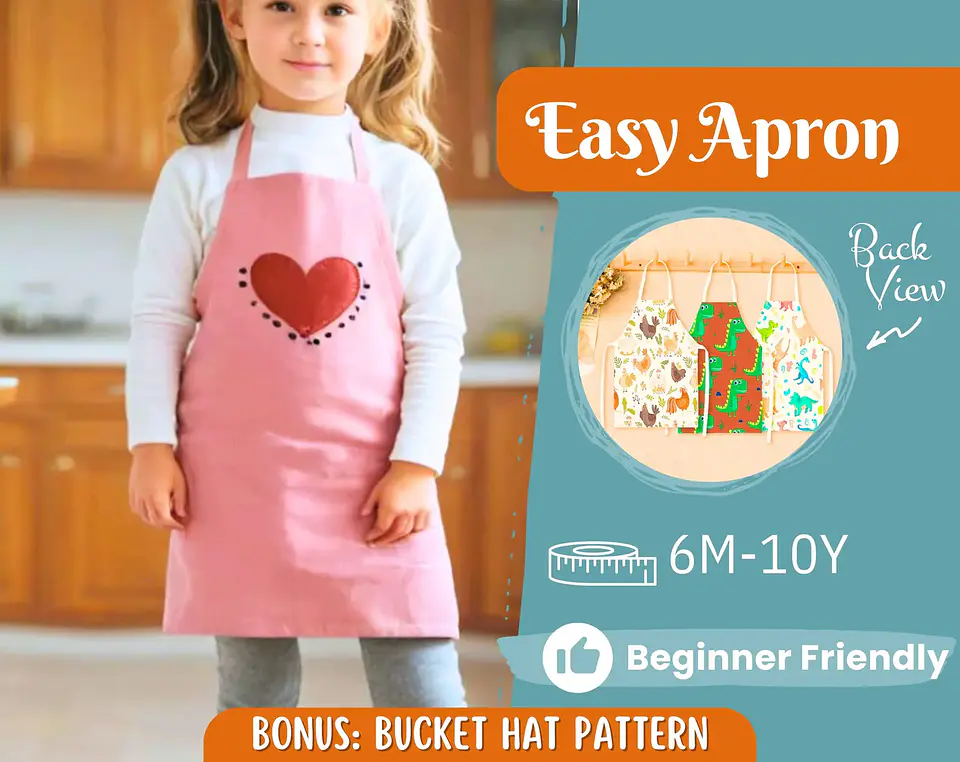Apron Sewing Pattern for Kids 1
