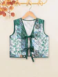 Girls Patchwork Tie Front Vest Sewing Pattern - thumbnail 2