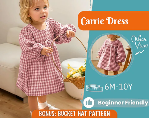 Girls Peasant Dress Sewing Pattern