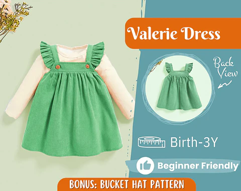 Girls Pinafore Dress Sewing Pattern