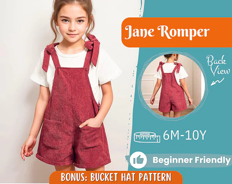 Tie Shoulder Romper Sewing Pattern