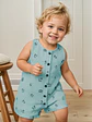 Baby Button Front Romper Sewing Pattern - thumbnail 2