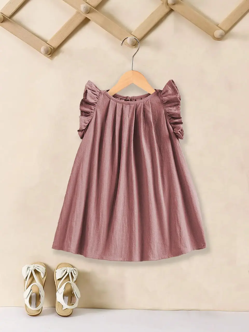 Girls Ruffle Sleeve Dress Sewing Pattern 2