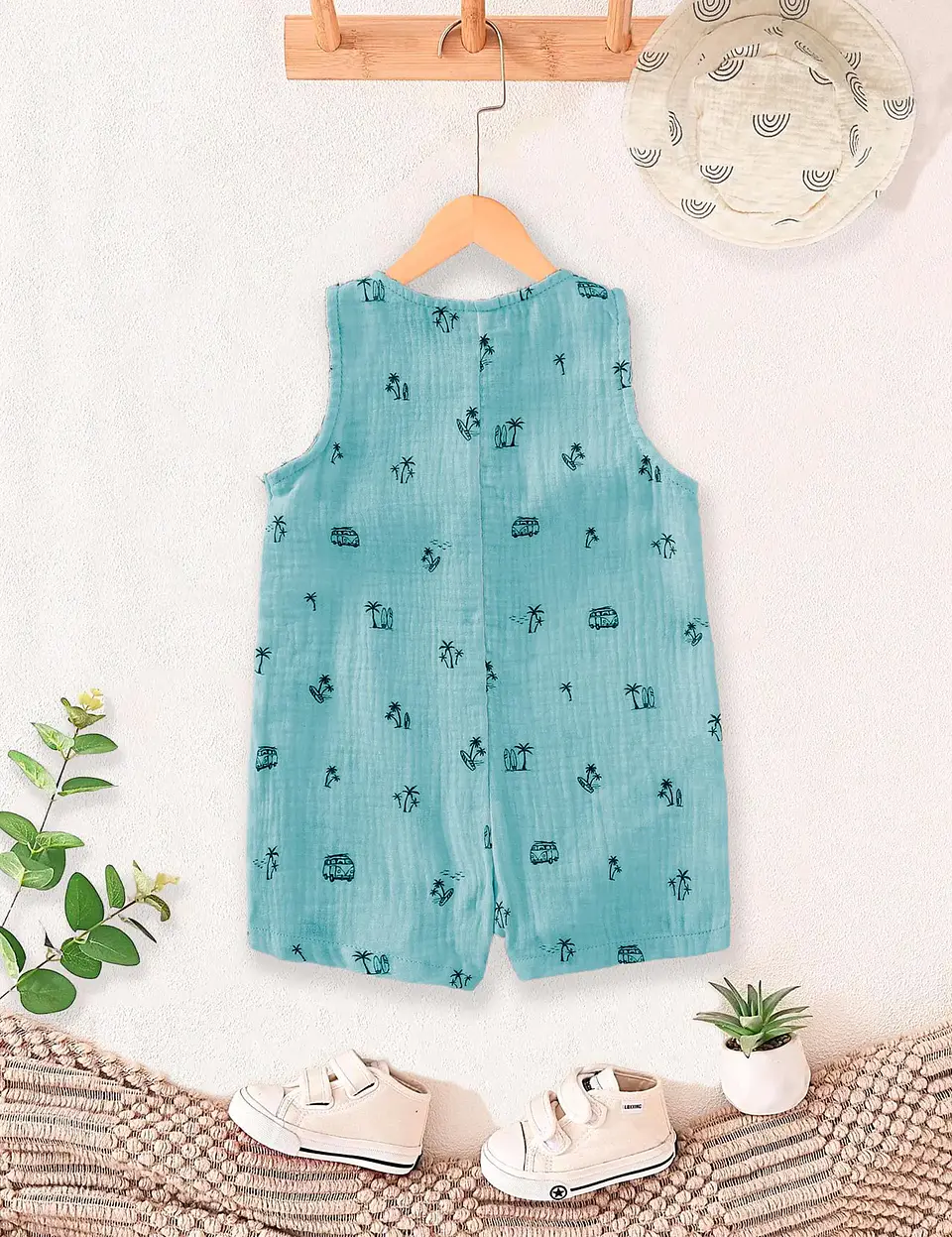 Baby Button Front Romper Sewing Pattern 4