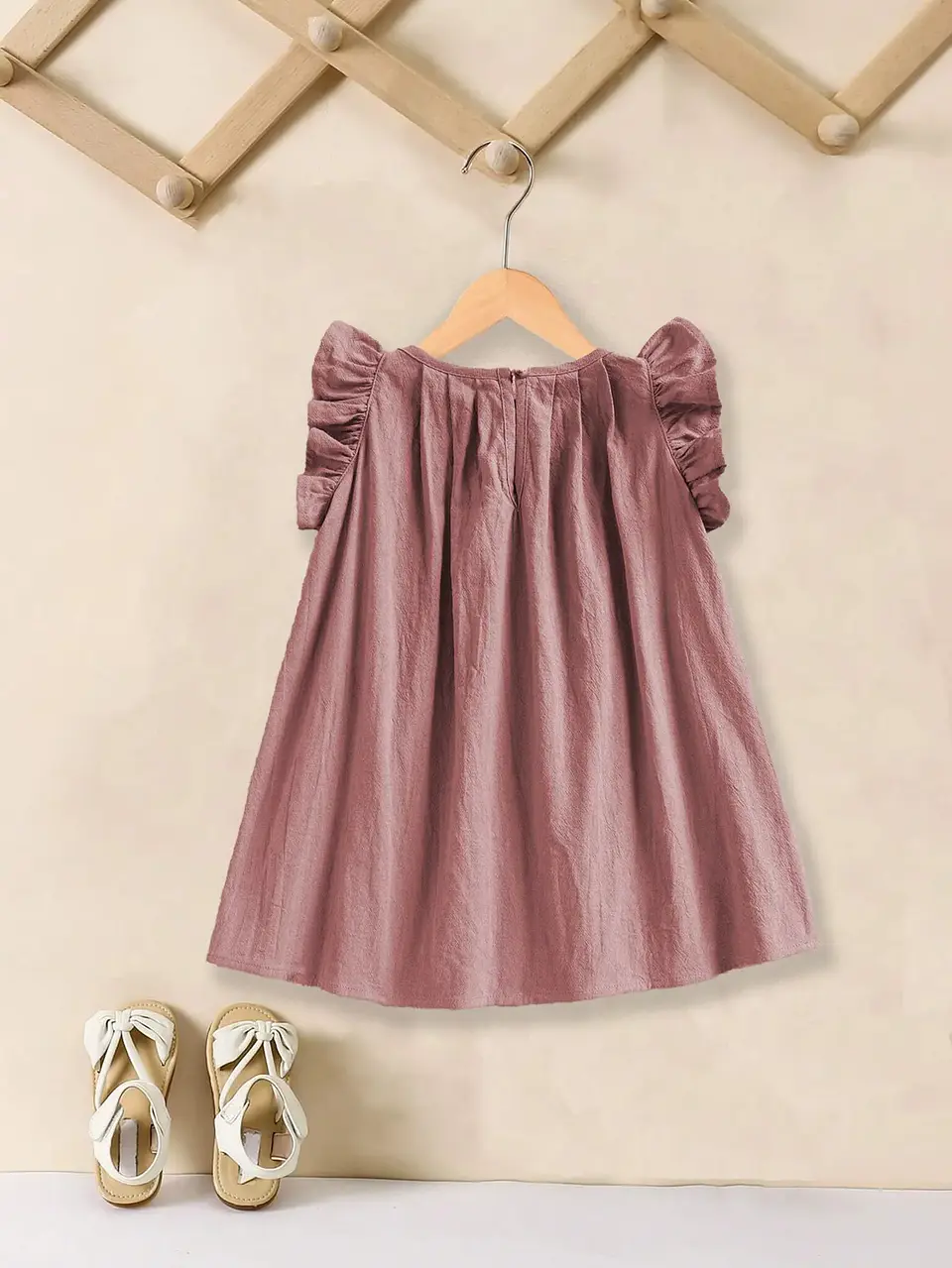 Girls Ruffle Sleeve Dress Sewing Pattern 3