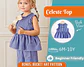 vGirls Ruffle Collar Peplum Top Sewing Pattern - thumbnail 1