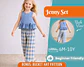 Girls Ruffle Top & Straight Leg Pants Sewing Pattern - thumbnail 1