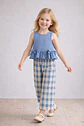 Girls Ruffle Top & Straight Leg Pants Sewing Pattern - thumbnail 2