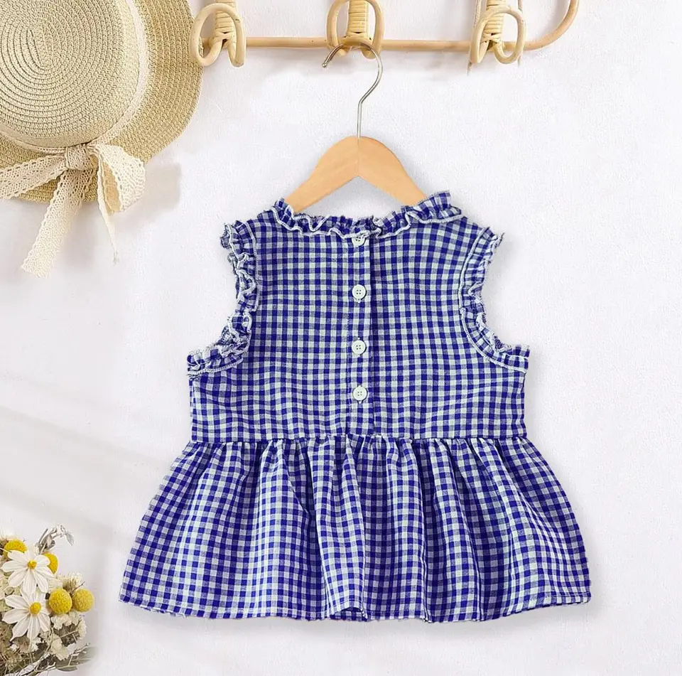 vGirls Ruffle Collar Peplum Top Sewing Pattern 5