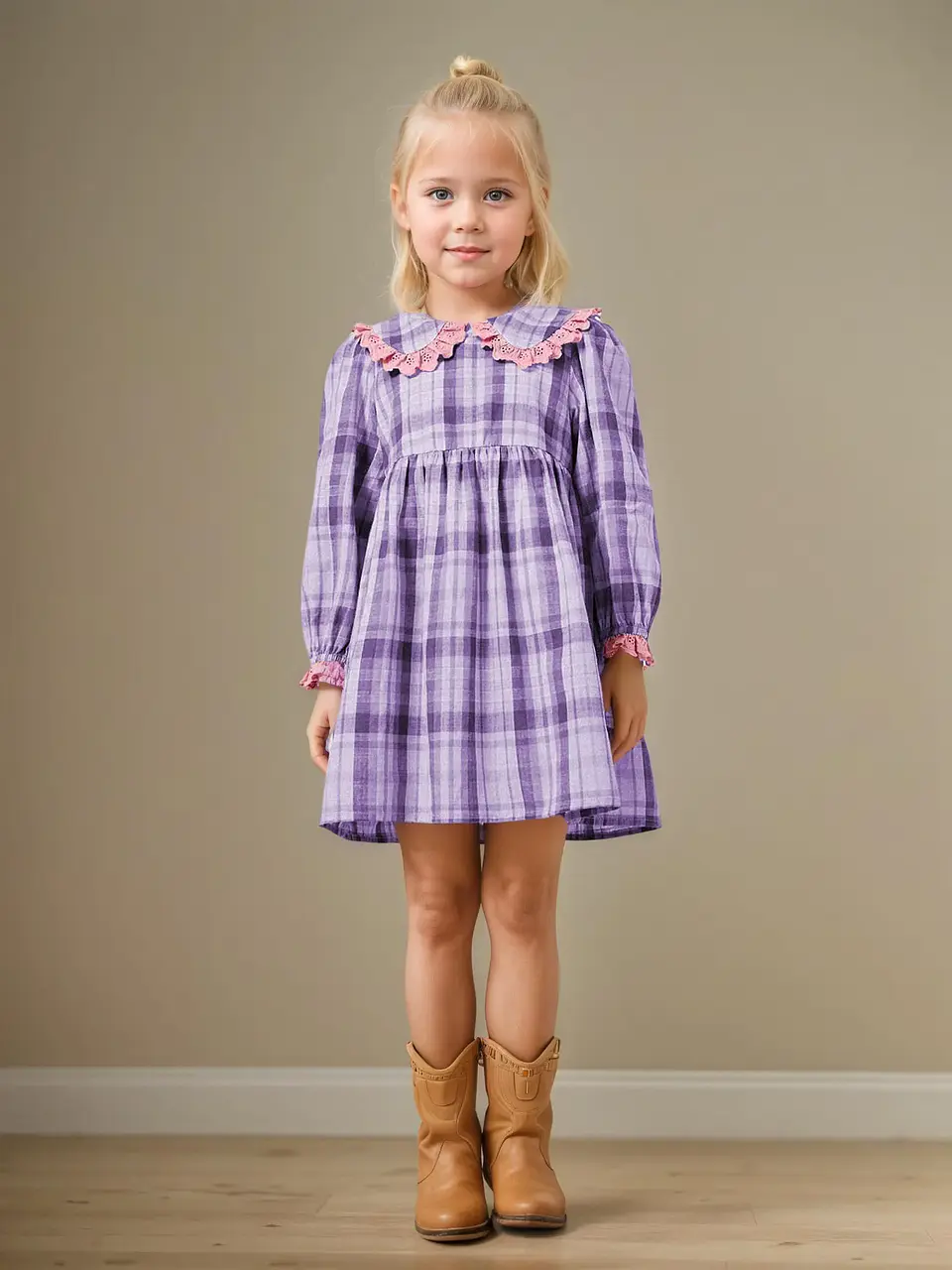 Girls Peter Pan Collar Dress Sewing Pattern 2