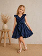 V-neck dress with ruffles sewing pattern for girl - thumbnail 5