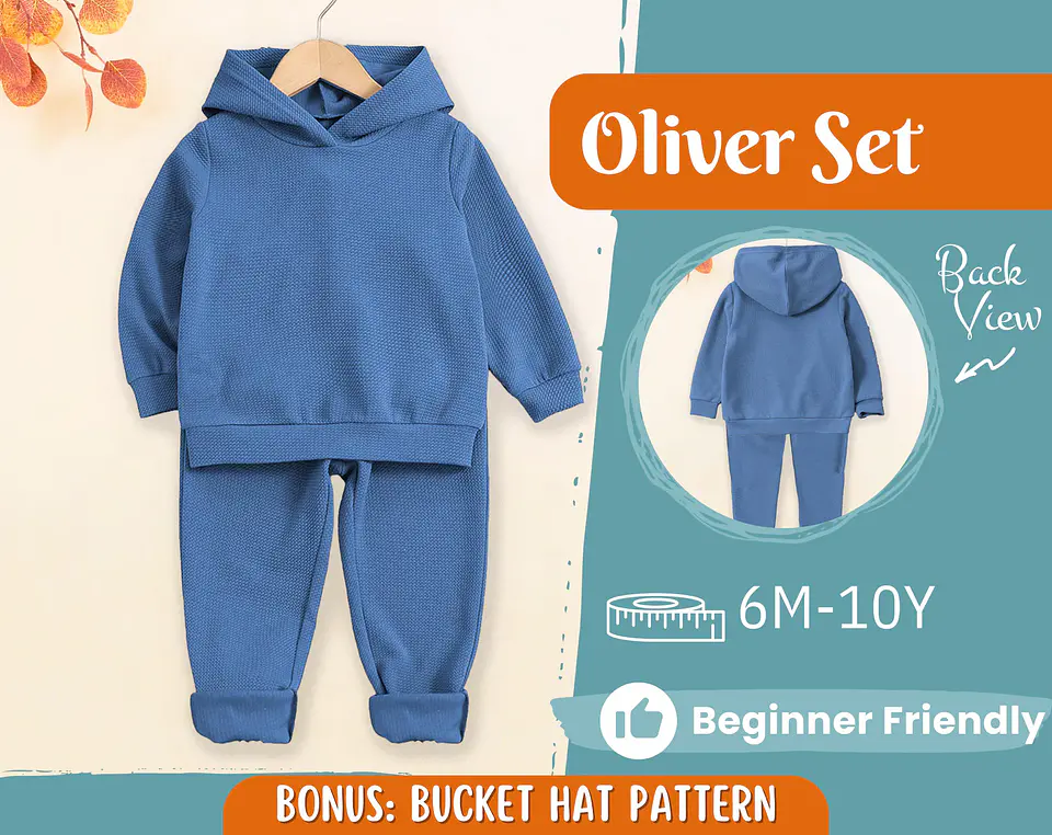 Kids Hoodie & Jogger Set Sewing Pattern 1