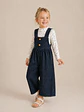 Girls Wide Leg Overall Jumpsuit Sewing Pattern - thumbnail 3