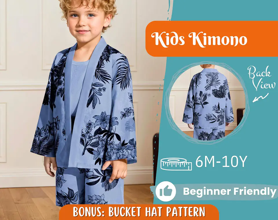 Kids Kimono Sewing Pattern 1