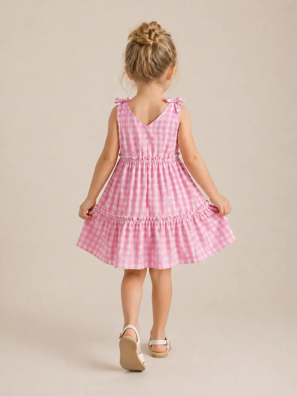 Girls Tie Shoulder Tiered Dress Sewing Pattern 2