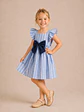 Girl's dress with square neckline, ruffled sleeves and front bow Sewing Pattern - thumbnail 5