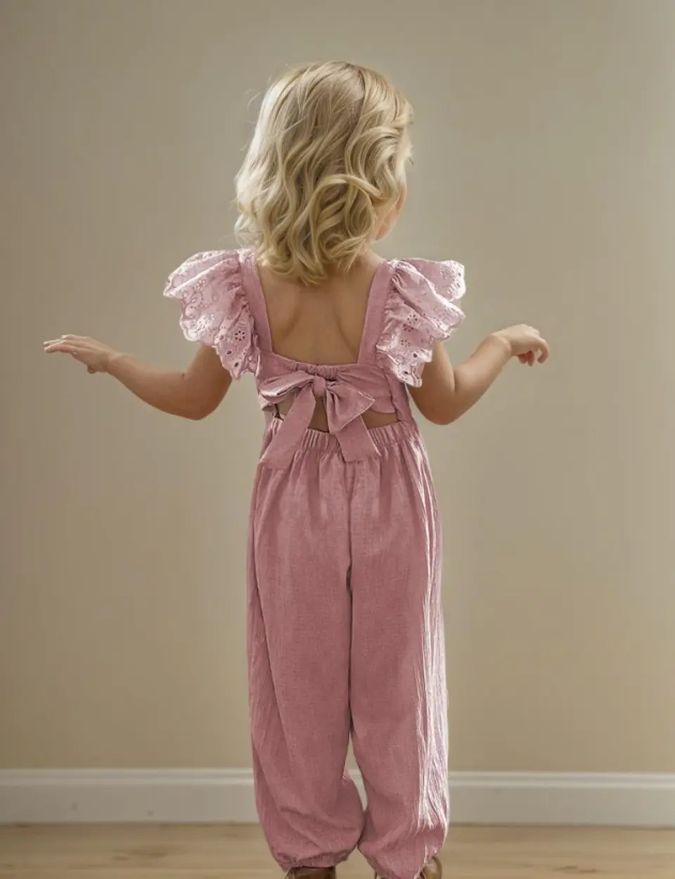 Girls Open-Back Overall Jumpsuit Sewing Pattern 2