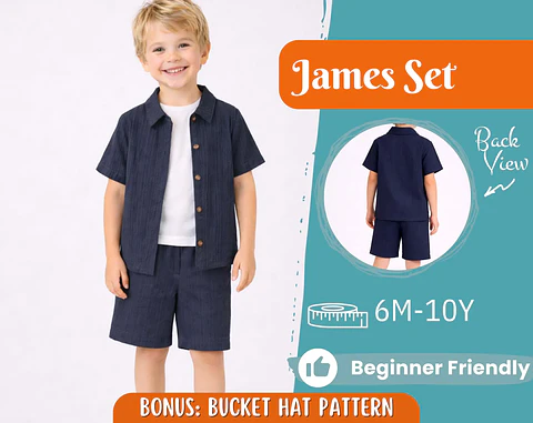 Boys Shirt & Shorts Set Sewing Pattern