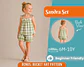 Top and Shorts Pattern for Kids, Girls' Tie-Shoulder A-Line Top with Gathered Neckline - thumbnail 1