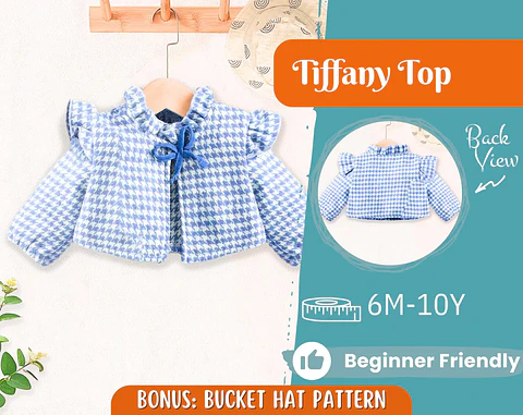 Girls Ruffle Shoulder Top Sewing Pattern