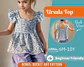Girls Flutter Sleeve Peplum Top Sewing Pattern - thumbnail 1