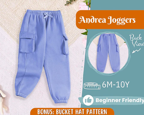 Cargo Joggers Sewing Pattern for Kids