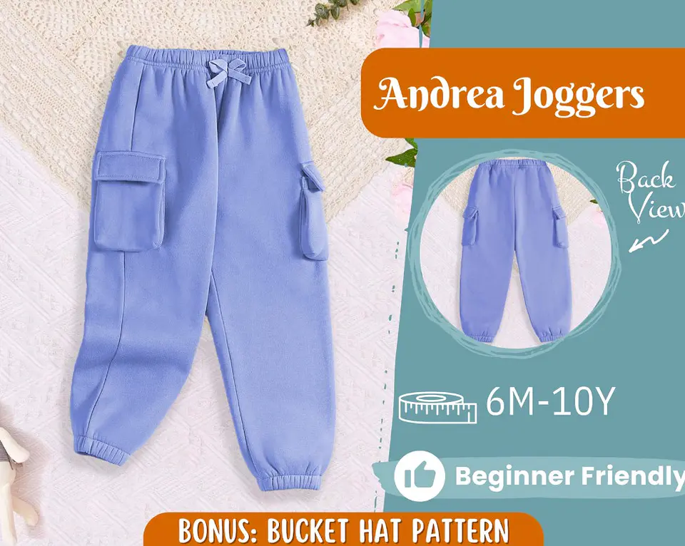 Cargo Joggers Sewing Pattern for Kids 1