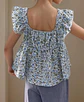 Girls Flutter Sleeve Peplum Top Sewing Pattern - thumbnail 3
