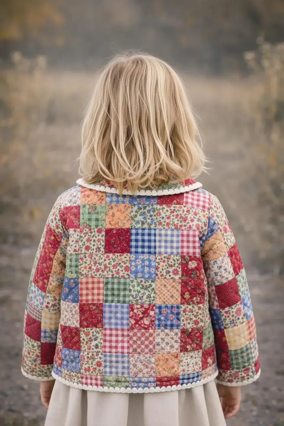 Quilted Patchwork Jacket with Peter Pan Collar Sewing Pattern 2
