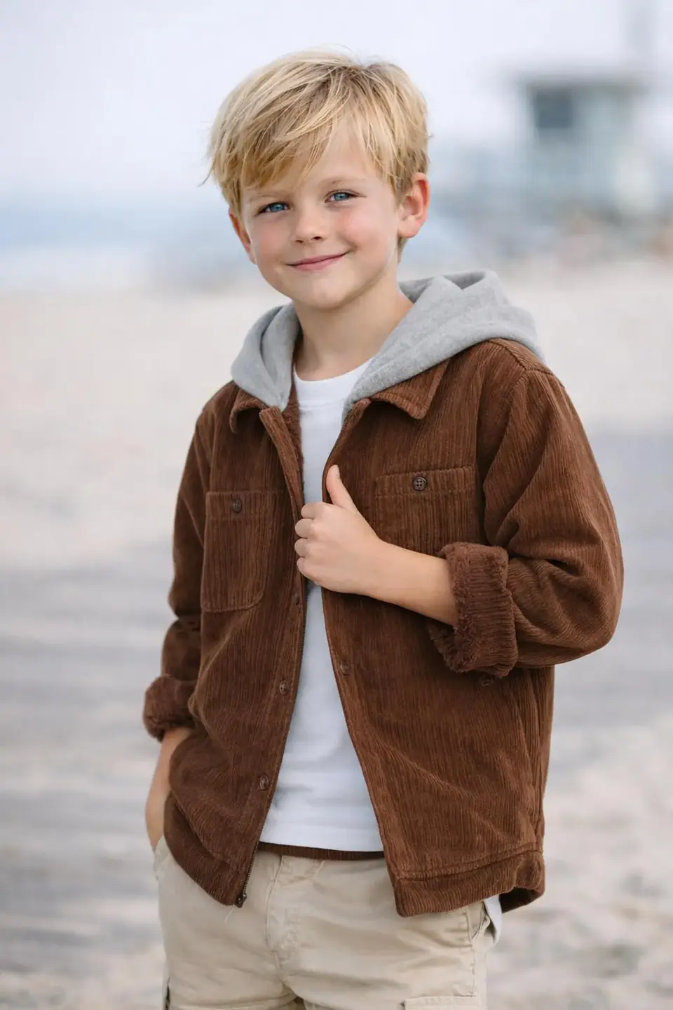 Boys' Hooded Shacket Sewing Pattern 4