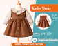 Girls Button-Front Pinafore Dress Sewing Pattern - thumbnail 1