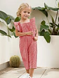 Girls' sleeveless Overalls Sewing Pattern, Square Neckline, Flutter Ruffle Straps - thumbnail 2