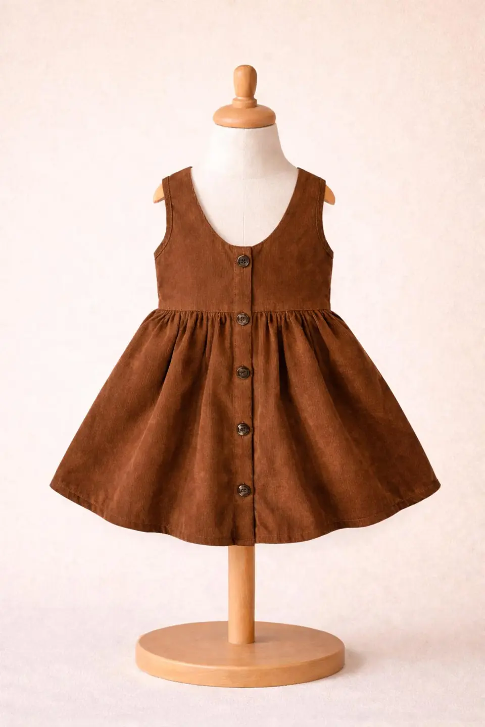 Girls Button-Front Pinafore Dress Sewing Pattern 2