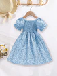 Girls Smocked Puff Sleeve Dress Sewing Pattern - thumbnail 3
