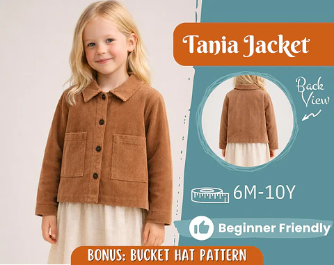 Children's Corduroy Overshirt Sewing Pattern