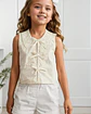 Girls' Sleeveless Blouse with Oversized Embroidered Peter Pan Collar Sewing Pattern - thumbnail 5