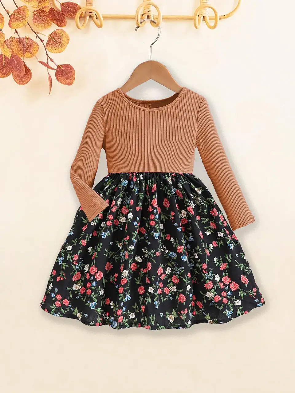 Girls Long Sleeve Knit Dress Sewing Pattern 2