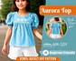 Girls Puff Sleeve Blouse Sewing Pattern - thumbnail 1
