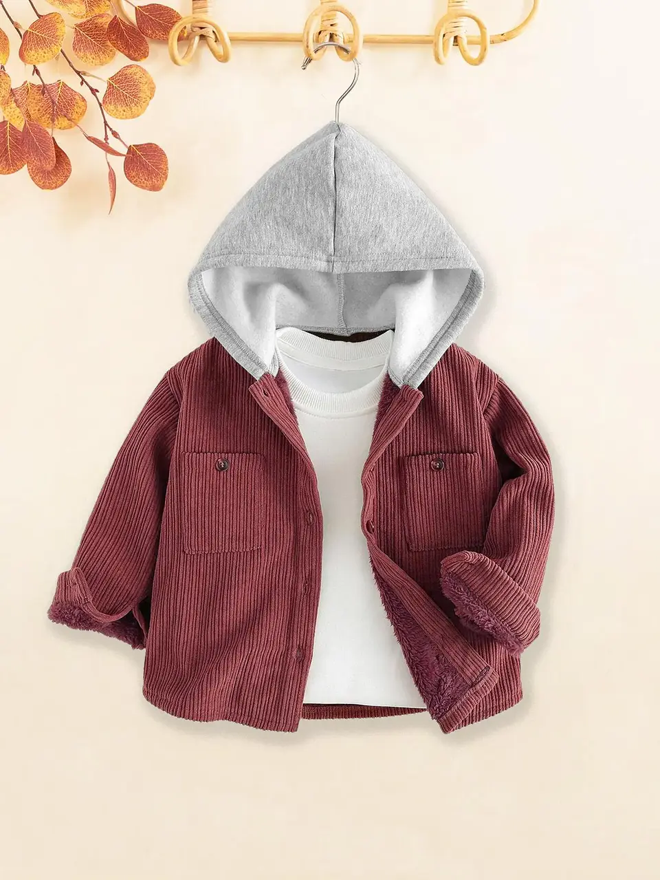 Kids Hooded Corduroy Jacket Sewing Pattern PDF 2