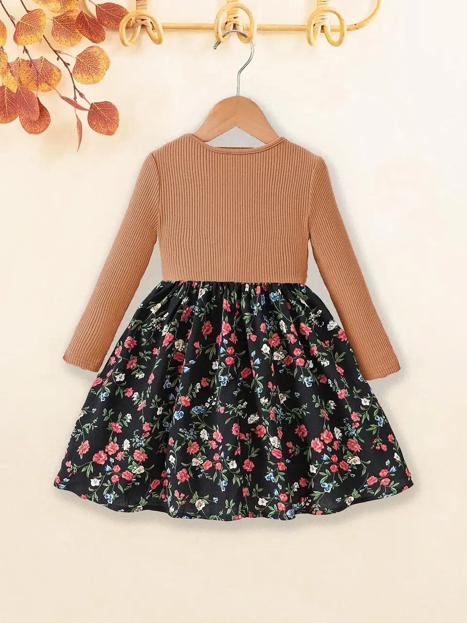 Girls Long Sleeve Knit Dress Sewing Pattern 3